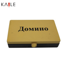 Logo Colored Domino Game en Tin Box